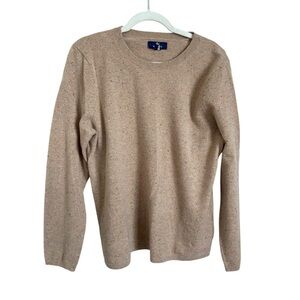 ❤️🔥Lands’ End - 100% Cashmere Speckled Crewneck Sweater - L